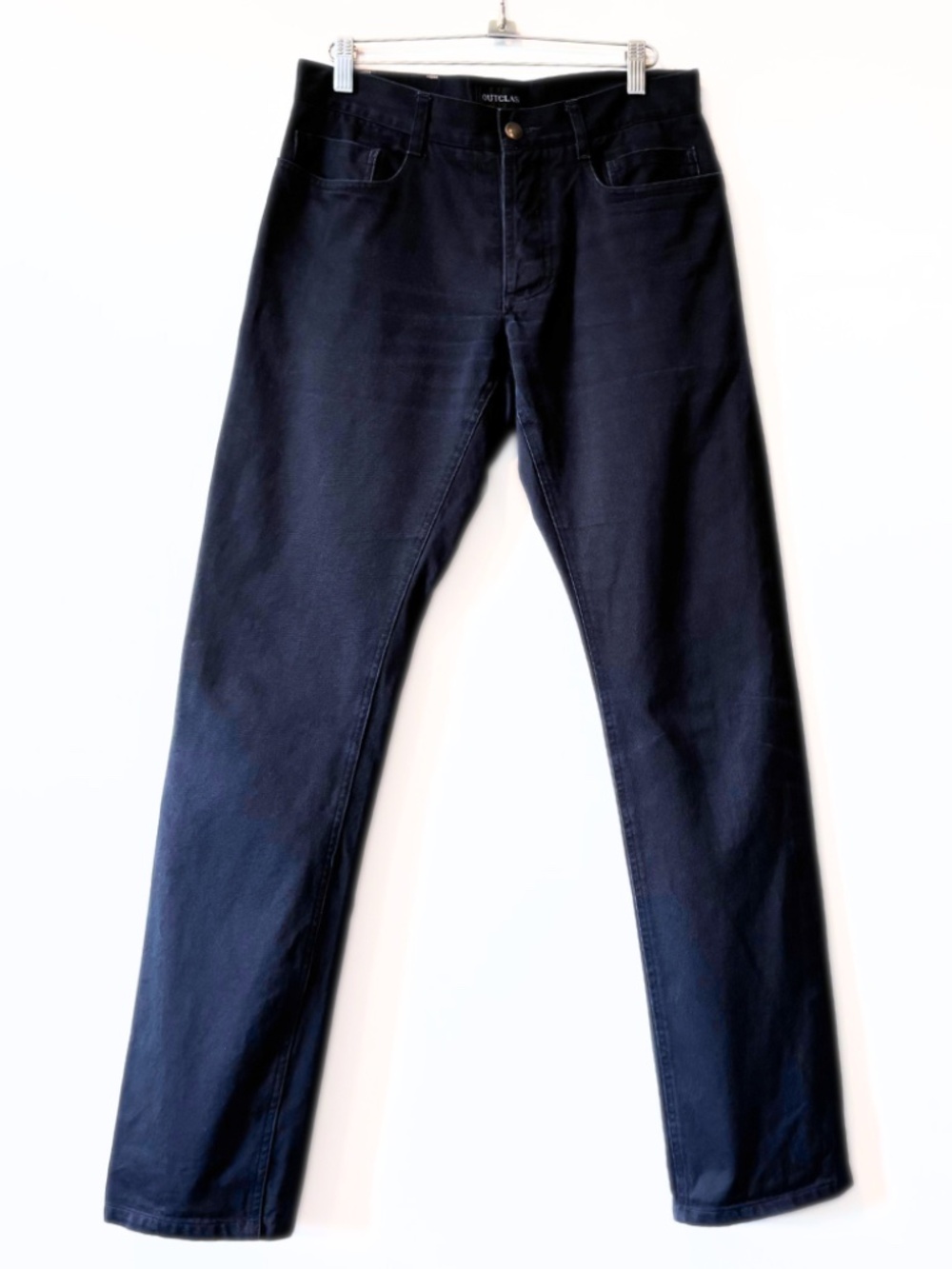 Outclass Toronto Navy Cotton Button Fly Pants Size 30